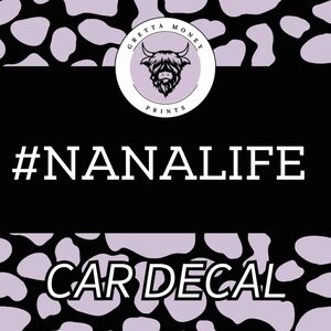 #NANALIFE Car Decal Bumper sticker windshield sticker
